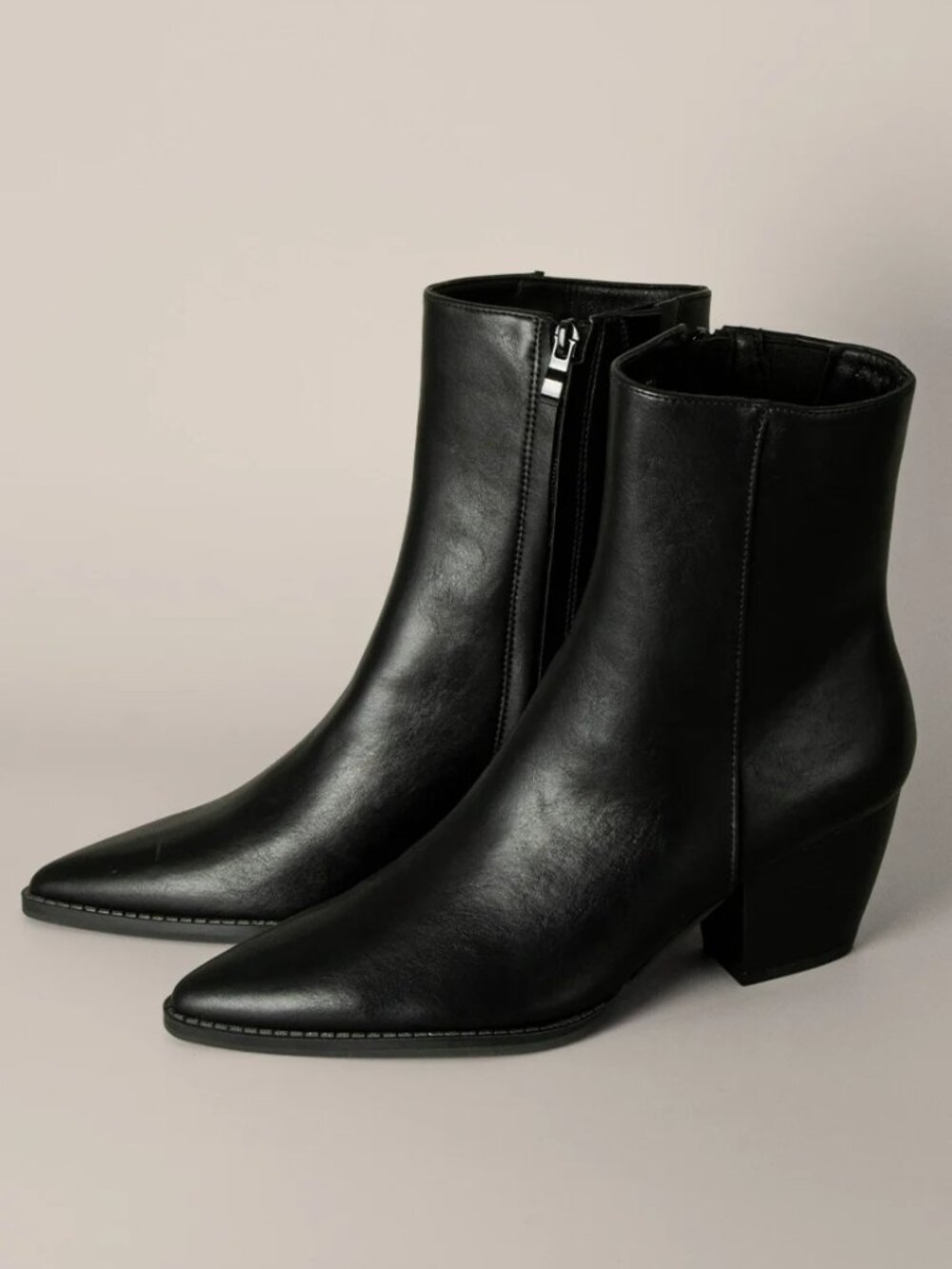 ShuShop Black UMA Vegan Leather Booties/NIB/7
